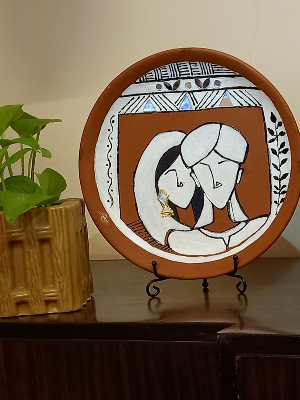 Hand painted Terracotta Plate