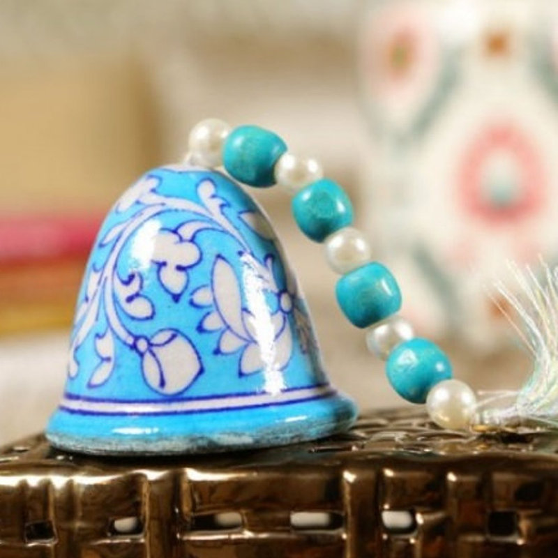 Hanging Bells Jaipur Blue Pottery (Handmade)