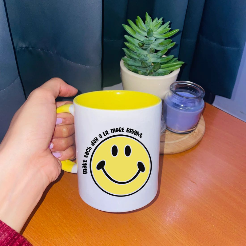 Pastel Yellow Coffee MUG "Bright Day"